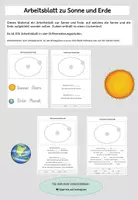Vorschau - Arbeitsblätter - AB zu Sonne und Erde - Deckblatt