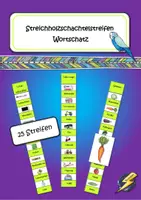 Vorschau - Stationenlernen - Streichholzschachtelstreifen Wortschatz - Deckblatt