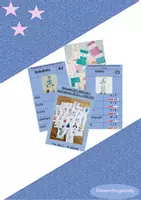 Vorschau - Spiele - Roboquartett Einmaleins / Einsdurcheins 5er Reihe - Deckblatt