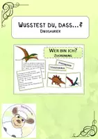 Vista previa - Hojas de trabajo - Zuordnung - Asignación dinosaurios - Portada