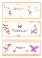 Vorschau - Mal- und Bastelvorlagen - Kalender- Tafelkalender + Wetteranzeige für die Hasenklasse - Seite 1