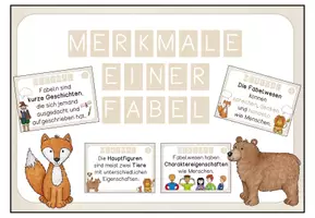 Vorschau - Poster - Fabeln Tafelmaterial Materialpaket - Deckblatt