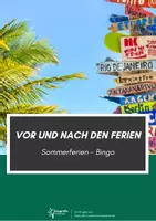 Vorschau - Arbeitsblätter - Bingo - Sommerferien Edition - Deckblatt
