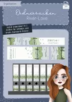 Vorschau - Mal- und Bastelvorlagen - Ordnerrücken River-Love / Arbeitszimmer - Deckblatt