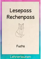 Vorschau - Fördermaterial/Inklusion - Ausmalpass Fuchs (Lesepass und Rechenpass) - Deckblatt