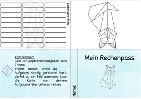 Vorschau - Fördermaterial/Inklusion - Ausmalpass Fuchs (Lesepass und Rechenpass) - Seite 1