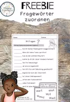 Vorschau - Merkblätter - Freebie Fragewörter AB - Deckblatt
