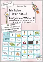 Vorschau - Spiele - Ich habe... Wer hat...? Lesespiel lautgetreue Wörter III (DaZ) - Deckblatt