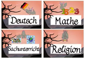 Vorschau - Präsentationen/Tafelbilder - Tagestransparenz Fledermaus #Fledermausklasse helle Version #Klassentier - Seite 1