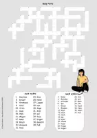 Vorschau - Arbeitsblätter - Englisch Kreuzworträtsel: Körperteile - Seite 1