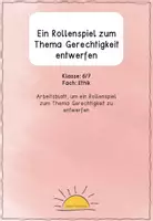 Vorschau - Arbeitsblätter - Ein Rollenspiel zum Thema Gerechtigkeit entwerfen - Deckblatt