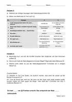 Vorschau - Arbeitsblätter - LK Kalendergeschichten (inkl. Lösungen) - Seite 1
