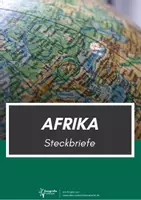 Vorschau - Arbeitsblätter - Kontinent Afrika Steckbrief - Deckblatt