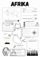 Vorschau - Arbeitsblätter - Kontinent Afrika Steckbrief - Seite 1