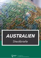 Vorschau - Arbeitsblätter - Kontinent Australien / Ozeanien Steckbrief - Deckblatt