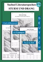 Vorschau - Arbeitsblätter - Suchsel Literaturepoche Sturm und Drang - PDF & Word - Deckblatt
