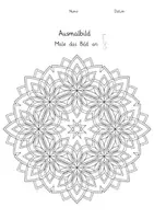 Vorschau - Arbeitsblätter - Ausmalbild: Mandala 26, Stillarbeit - Seite 1