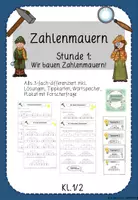 Vorschau - Arbeitsblätter - Zahlenmauern Kl.1/2 - Stunde 1: Wir bauen Zahlenmauern! - Deckblatt