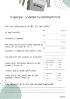 Vorschau - Arbeitsblätter - UR1 Einführung in das Fach Geschichte - 1. Stunde: Einzelmaterial Fragebogen - Seite 1
