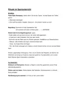 Vorschau - Merkblätter - Organisation im Sportunterricht (Regeln, Rituale, Fairness) - Deckblatt