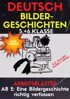 Vorschau - Arbeitsblätter - Eine Bildergeschichte richtig verfassen (AB 2) - Deckblatt
