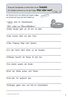 Vorschau - Arbeitsblätter - Satzglieder in Klasse 3 einführen und üben - Seite 3