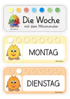 Vorschau - Bildkarten - Die Wochentage mit dem Minimonster - Für KiGa & GS - Seite 2