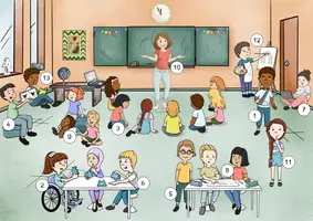 Vorschau - Arbeitsblätter - Lesespurgeschichte Schule - Seite 1