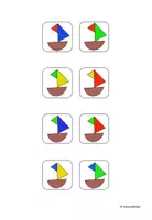 Vorschau - Fördermaterial/Inklusion - Zuordnung, zweifarbig, Schiff, Förderung, Pränumerik, Klettmappe - Seite 3
