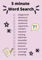 Vorschau - Spiele - 5 minute Word Search auf Englisch - Seite 2