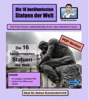 Vorschau - Spiele - Die berühmtesten Skulpturen der Welt (verlinktes PDF-Quiz) - Deckblatt