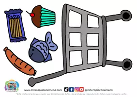 Vista previa - Manualidades / Dibujos para colorear - ¡Juguemos al super! - página 2