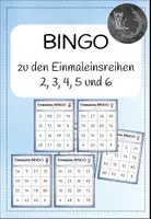 Vorschau - Spiele - Einmaleins-Bingo der Einmaleinsreihen 2 bis 6 - Deckblatt