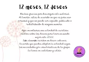 Aperçu - Feuilles d'exercices - Espagnol : 12 mois, 12 souhaits / 12 meses, 12 deseos - Page 1