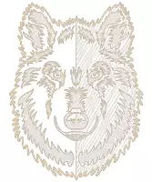 Vorschau - Mal- und Bastelvorlagen - Wolfskopf Tiermotiv Wolf (Bildkarte, Poster Malen & Zeichnen, Malvorlagen, Tiere Kunst) - Deckblatt