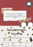 Vorschau - Arbeitsblätter - Laut-Buchstaben-Beziehung b,p,d,t,g,k,ä,e,äu,eu mit Harry - Deckblatt