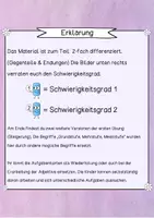 Vista previa - Unidades / Secuencias / Situaciones de Aprendizaje - Aufgabenkarten Adjektive (Kartei - zum Teil 2-fach differenziert) - página 2