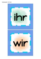 Aperçu - Jeux - Allemand - Cartes pronoms allemands à utiliser dans un cube à poche - Einsteckwürfel Pronomen - Page 2