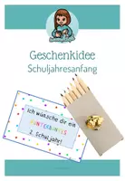 Vorschau - Mal- und Bastelvorlagen - Geschenkidee zum Schuljahresanfang - Deckblatt
