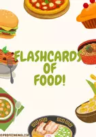 Vorschau - Präsentationen/Tafelbilder - Karteikarten zum Thema Essen auf Englisch. - Deckblatt