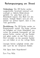 Vorschau - Arbeitsblätter - Rechenspaziergang am Strand grosses Einmaleins : Sommerspecial - Seite 1