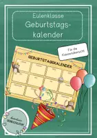 Vorschau - Poster - Eulenklasse - Geburtstagskalender / Geburtstagsübersicht - Deckblatt