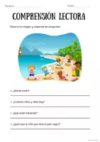 Vista previa - Hojas de trabajo - Comprensión lectora a partir de una imagen - página 2