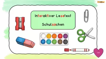 Vorschau - Interaktives Material - Interaktives PDF "Schulsachen" mit Quiz - Seite 2