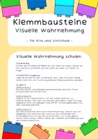 Vorschau - Spiele - Visuelle Wahrnehmung / Kombinatorik mit Klemmbausteinen (Lego) - Deckblatt