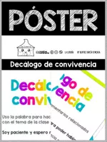 Vista previa - Decoración del aula - Póster Decálogo de Convivencia - página 1