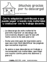 Vista previa - Decoración del aula - Póster Decálogo de Convivencia - página 3
