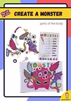 Vista previa - Unidades / Secuencias / Situaciones de Aprendizaje - Create a Monster - Parts of the body - Portada