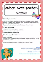 Aperçu - Jeux - Cube avec poches - Cartes 36 verbes - Page 1