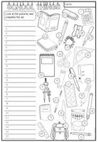 Vista previa - Hojas de trabajo - SCHOOL THINGS - Vocabulary work (3-times differentiated) - página 2